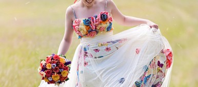 abito da sposa colorato